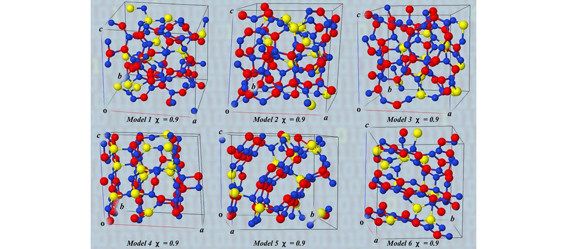 schematics of six atomistic models