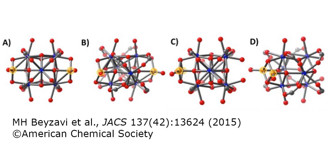 ball-and-stick representations of molecules